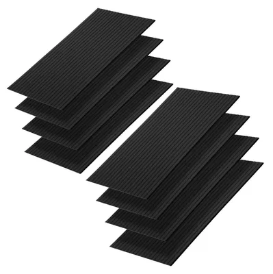Produktbild von Eikuavons 8 Stück Akustikplatten selbstklebend Schallschutzplatten Hohe Dichte Wandpaneel Vertikalstreifen Schwarz