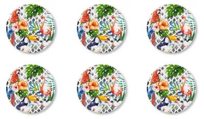 Produktbild von Excelsa set von 6 pizzascheneider Tropical porzellan 31 cm bunt