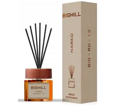 Obrázok produktu pre Exkluzívny vonný difuzér Bighill s tyčinkami - Narko 120 ml