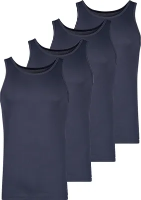 Produktbild von Skiny 4er Pack Basic Unterhemd / Tanktop Pflegeleicht und strapazierfähig, Aus 100% Baumwolle, Im praktischen Mehrfachpack erhältlich