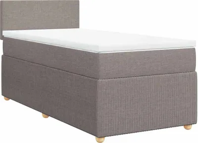 Produktbild von vidaXL Boxspringbett mit Matratze Taupe 80x200 cm Stoff