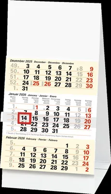 Productafbeelding van BRUNNEN 1070211006 Dreimonats-Tischkalender 9,7x19cm