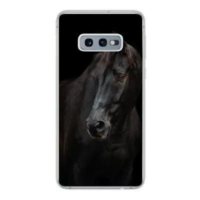Produktbild von MuchoWow® Handyhülle Schutzhülle Hülle für Samsung Galaxy S10e Pferd - Leicht - Schwarz Silikon Softcase Handy Hülle - Handy