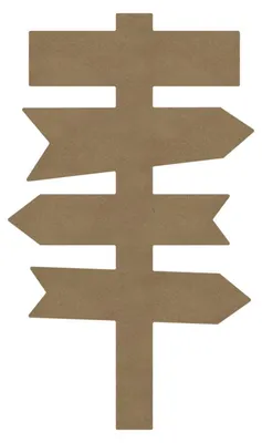 Obrázek produktu pro Směrová cedule z MDF dřeva k dekorování - 58 cm
