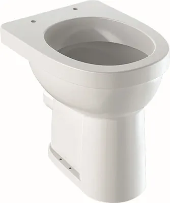 Produktbild von Geberit Stand-Flachspül-WC RENOVA COMFORT erhöht, barrierefrei, Abgang horizontal weiß