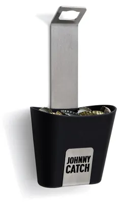 Produktbild von höfats- Johnny Catch Cup silber - Edelstahl Flaschenöffner mit Auffangbehälter - fängt bis zu 60 Kronkorken - Bieröffner, Kapselheber, Wandflaschenöffner mit schraubenloser Montage