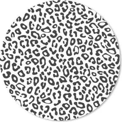 Produktbild von MuchoWow® Mauspad Mousepad Design - Pantherdruck - Schwarz - Weiß - Muster 20x20 cm - Mousepads - Maus Mat - Pad - Mausunterlage - Schreibtischmatte