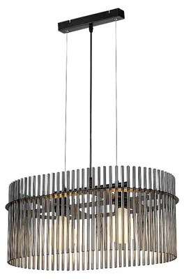 Obrázok produktu pre Závesné svietidlo INESA E27 2x max.40W kov čierna, tónované sklo Ø60cm H:150cm stmievateľné