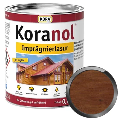 Produktbild von KORA Koranol Imprägnierlasur 0.75 Liter Nussbaum