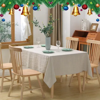 Zdjęcie produktu dla Obrus prostokątny, 140 x 350 cm, kolor naturalny, 100% len