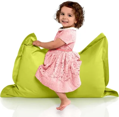 Produktbild von Green Bean® Kinder-Sitzsack 70x100cm mit 70 Liter EPS Perlen Füllung - Indoor & Outdoor - Hellgrün