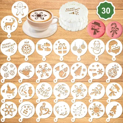 30er-Pack Weihnachts-Cookie-Schablonen, wiederverwendbar, 6,5 cm