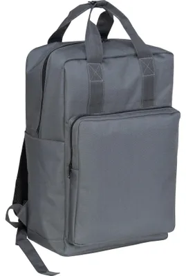 Produktbild von Rucksack mit Laptopfach und Zusatzfächern / aus RPET  / Farbe: grau