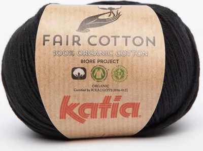 Produktbild von Katia Fair Baumwolle 2 Black Strickgarn
