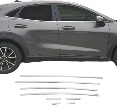 Image de Baguettes de fenêtre cadres de fenêtre pour Ford Puma 2020-2025 en Acier inoxy