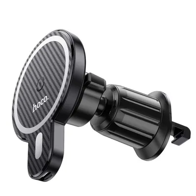 Produktbild von HOCO Autohalter mit kabelloser / Induktionsladung passend für iPhone 12 MagSafe 15W CA85 schwarz