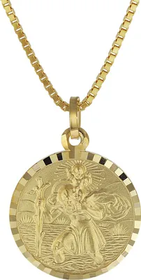 trendor 08520 Christophorus Anhänger Gold 333 mit plattierter Herren-Halskette 1