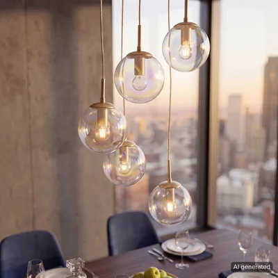 Produktbild von home24 Pendelleuchte - Glas / Metall
