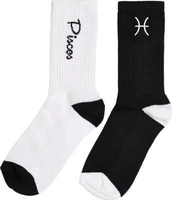 Image de Mister Tee Accessoires MT2235 | Zodiac Socks 2-Pack Socken - Farbe: black/white pisces - Größe: 39-42