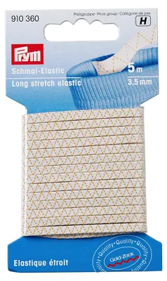 Produktbild von Prym Schmal-Elastic weiß 5 m 3,5 mm  