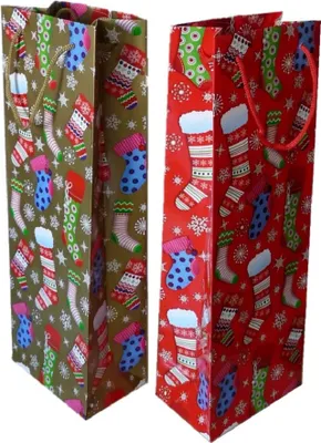 Produktbild von 24 Stück Flaschentüten Geschenktüte Weihnachten Strumpf