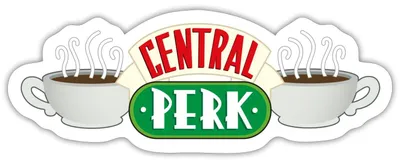Produktbild von Spreadshirt Friends Central Perk Sticker Aufkleber, 10 x 10 cm, Mattweiß