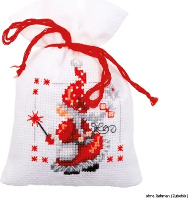 Produktbild von Vervaco Kräutertütchen "Weihnachtsgnomen", 3er Set, Zählmuster