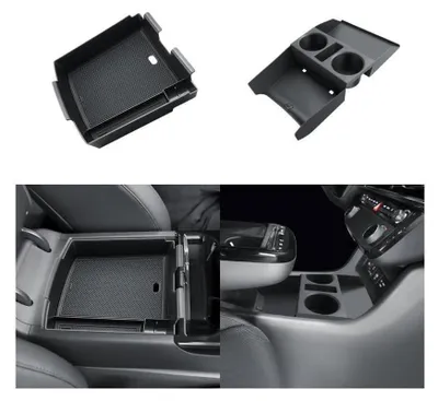 Image de Boîte de rangement pour la console centrale, compatible avec les modèles Hyundai Tucson NX4 de 2025 et 2026, avec surface antidérapante, en plastique ABS, pour boîte de vitesses électronique