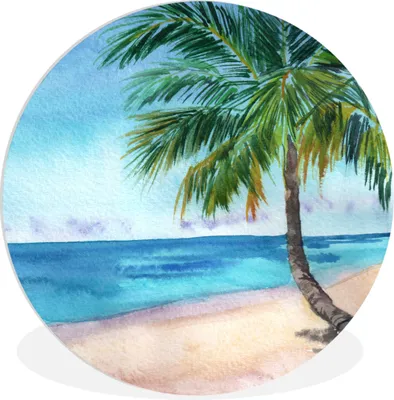Produktbild von MuchoWow® - Wand-Kreis - Wohnzimmer - Bild - Runde - Wanddeko - Dibond - Kunstdrucke