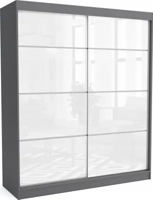 Produktbild von Moderner Schiebetürenschranke BELI 180 cm Hochglanzplatte (ANTRACIT)