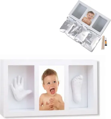 Obrázek produktu pro Cangaroo Gipsafdruk Kit 3D Hand and Voetafdruk with Fotolijst
