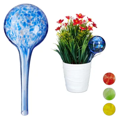 Wasserdruppeler 2er-Set, Glas, Ø 6 cm, 75 ml, blau