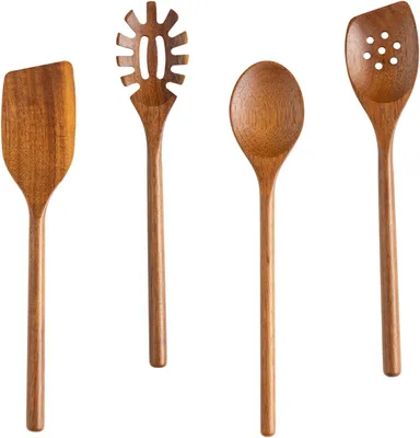 Produktbild von Kochlöffel Set Holz 4-teilig, Küchenhilfe, für Küche
