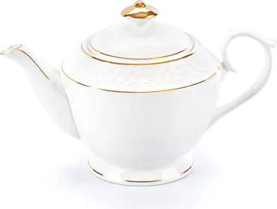 Produktbild von TEEKANNE Porzellan mit Deckel Weiß KAFFEEKANNE Teekessel 1,1 L