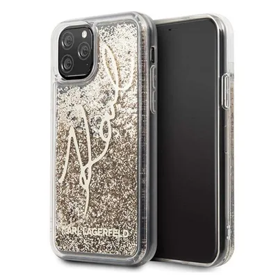 Produktbild von Karl Lagerfeld Signature Glitzerhülle – Hülle iPhone 11 Pro (Gold)
