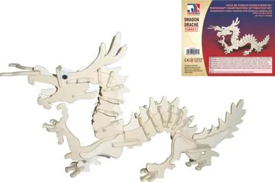 Produktbild von Holz 3D Puzzle - Drache