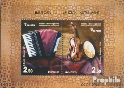Produktbild von Briefmarken Bosnien-Herzegowina 2014 Mi Block50 (kompl.Ausg.) postfrisch Volksmusikinstrumente