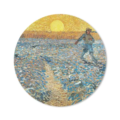 Produktbild von MuchoWow® Mauspad Mousepad Der Sämann - Vincent van Gogh 20x20 cm - Mousepads - Maus Mat - Pad - Mausunterlage - Schreibtischmatte