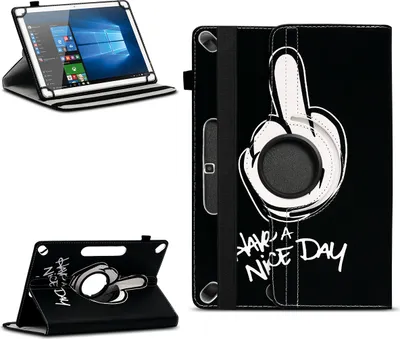 Produktbild von Tablet Tasche für Amazon Fire HD 10 Hülle Schutzhülle Case Cover 360 Drehbar, Farben:Blau