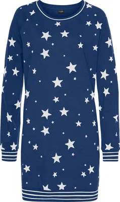Produktbild von Vivance Dreams Sleepshirt dunkelblau-gemustert Größe 32/34