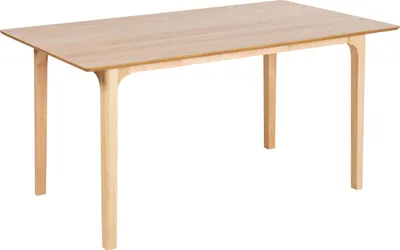 Produktbild von BELIANI Esstisch Holzoptik Helle Esche MDF-Tischplatte mit Holzbeinen 160 x 90 cm für 6 Personen Rechteckig Modernes Design Küchentisch Esszimmertisch