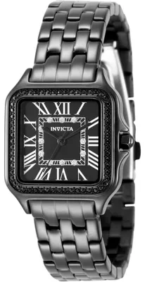 Obrázek produktu pro Invicta Angel 50581 – dámské hodinky – quartzový strojek – nerezová ocel s černým ciferníkem – průměr pouzdra 28 mm