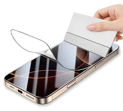 Image de Protection d'écran transparente pour iPhone 17, film hydrogel souple