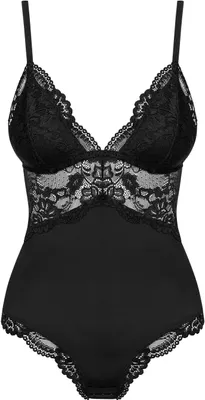Zdjęcie produktu dla Obsessive 810-TED-1 Zmysłowe body z koronką Black S/M