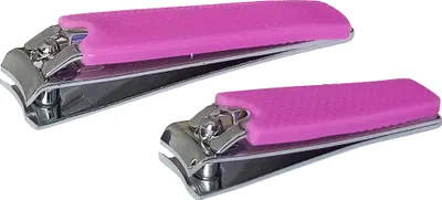 Produktbild von NAGELKNIPSER 2er Set Nagel Zehennagelknipser Fußnagelknipser Nagel Knipser Nagelschneider Nagelschere Box Nagelzwicker Maniküre Pediküre 95 (Pink)