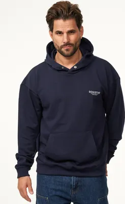 Produktbild von SOULSTAR Herren Kapuzenpullover S2ANSAN Herren Oversize Kapuzenpullover mit Button Pullover Sweater