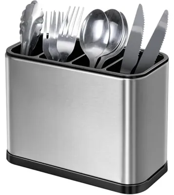 Obrázek produktu pro Organizér na příbory s přihrádkami pro odkapávání nožů, vidliček, lžic a hůlek