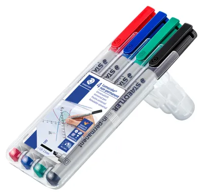 Zdjęcie produktu dla Staedtler 312 WP4, 1 szt., Czarny, Niebieski, Brązowy, Zielony, Pomarańczowy, Czerwony, Fioletowy, Żółty, Szary, Polipropylen (PP), 1 mm, 2,5 mm