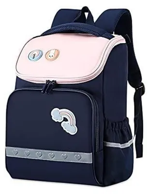 Produktbild von Grundschulrucksack Kinderrucksack Wasserdicht Leicht Dunkelblau Größe S/L