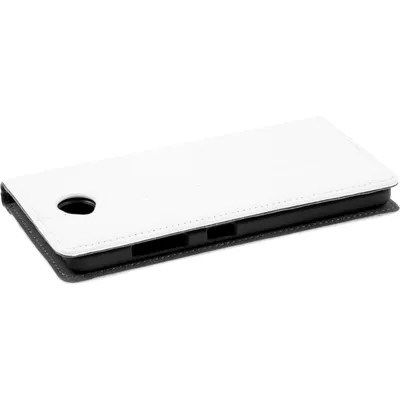 Produktbild von PhoneNatic Kunst-Lederhülle kompatibel mit Microsoft Lumia 650 - Book-Case weiß + 2 Schutzfolien